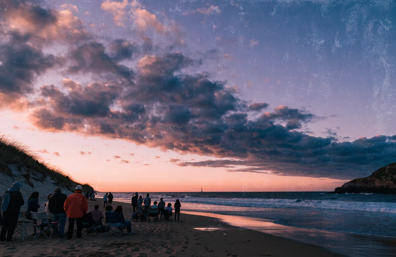 Illustrative launch-site landscape, spectators' view and packing equipment